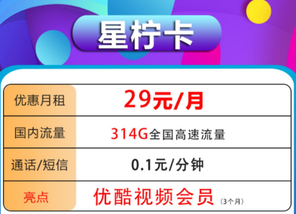 流量不夠用怎么辦？ 中國電信官方流量卡大流量不限速低月租超劃算29元送優(yōu)酷會(huì)員