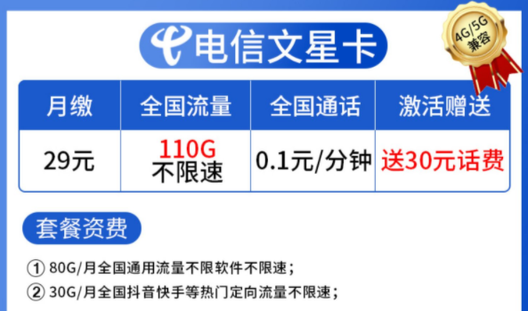 不買流量包直接換新卡 電信超大流量不限速110G全國通用純流量上網(wǎng)卡