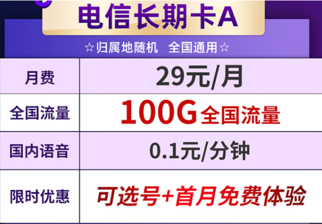 電信爆款流量王卡 19元即可享130G全國流量+0.1元/分鐘通話+可選號+首月免費(fèi)體驗(yàn) 流量省心用