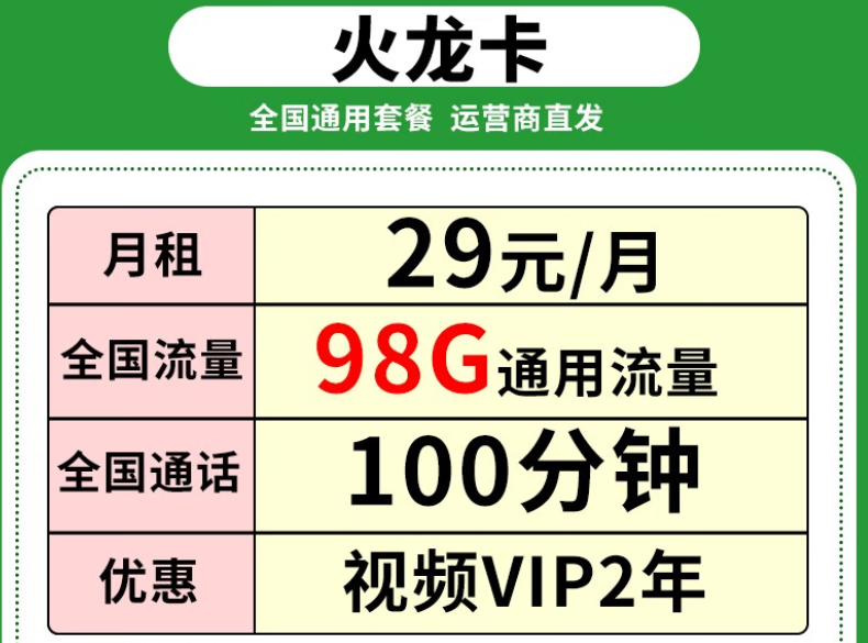 新的一年要換一張什么樣的新卡呢？流量卡套餐僅需29元100G流量更多好卡等你發(fā)現(xiàn)