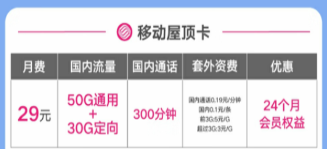 正規(guī)流量卡官網(wǎng)推薦|移動(dòng)屋頂卡：低月租享多流量+會(huì)員權(quán)益