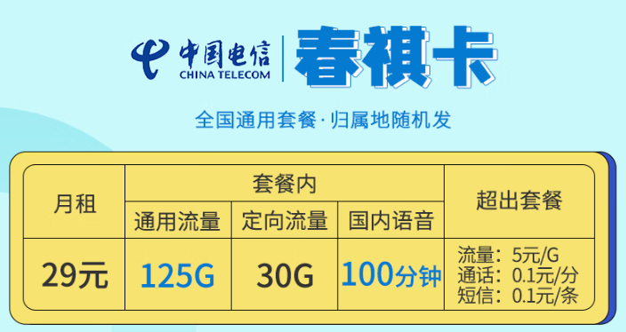 大流量卡免費(fèi)領(lǐng)取入口！部分地區(qū)不可申請!【電信春祺卡+電信新春卡】